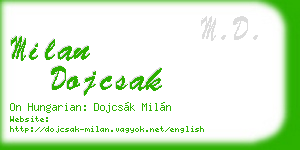 milan dojcsak business card