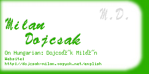 milan dojcsak business card